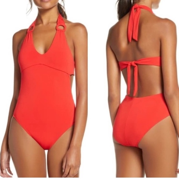 Robin Piccone Other - Robin Piccone Women’s NEW Kate One Piece Swimsuit Size 12 Halter Sunrise